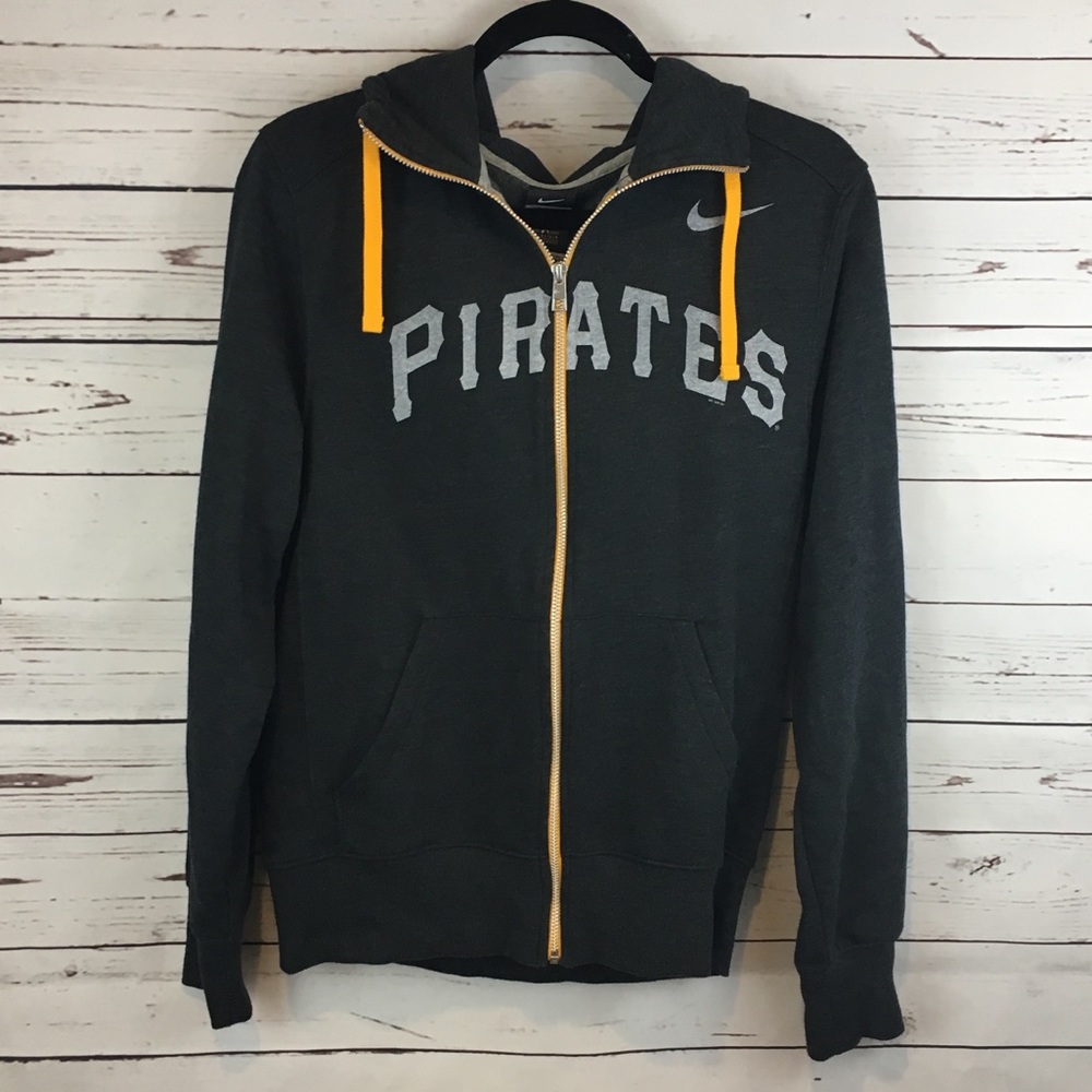 Dark Gray and Yellow Nike Pirates Hoodie